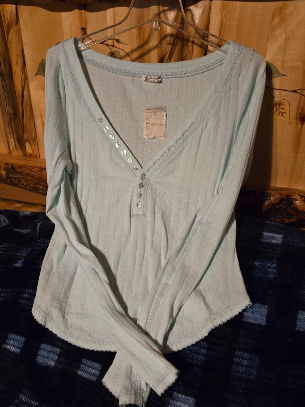 Free People Coffee Chat Long Sleeve. Size L NWT